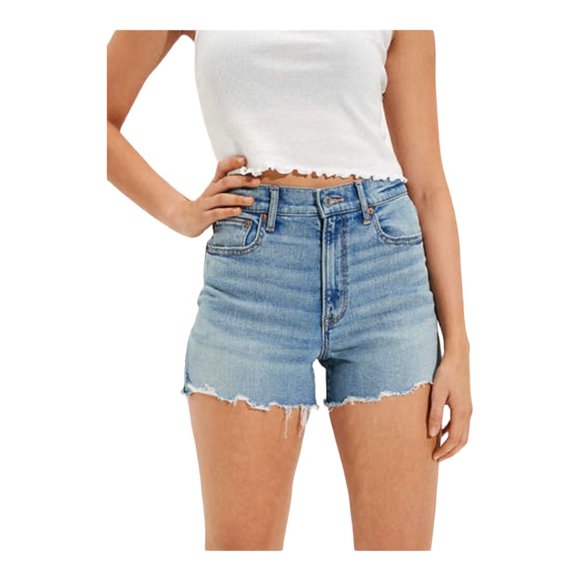 American Eagle Hi-Rise Shortie Jean Shorts - Picture 4 of 4